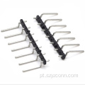 Conector de cabeçalho de pino de 2,54 mm em ângulo reto SMT